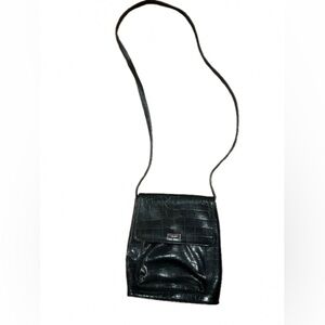 Nine West Accessories Women’s Black Faux Leather Crossbody Bag